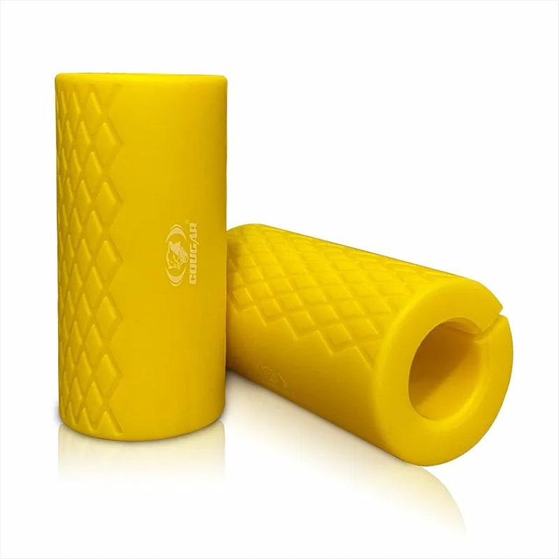 COUGAR Rubber Thick Bar Grips Turns Barbell Hand/Fitness Grip | Kibi Sports