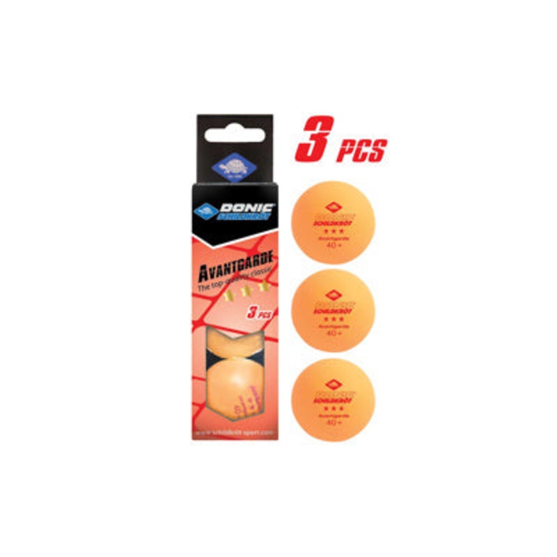 Donic-Schildkort 3-Star Orange Avantgarde Table Tennis Ball 3pcs TestColour One Size