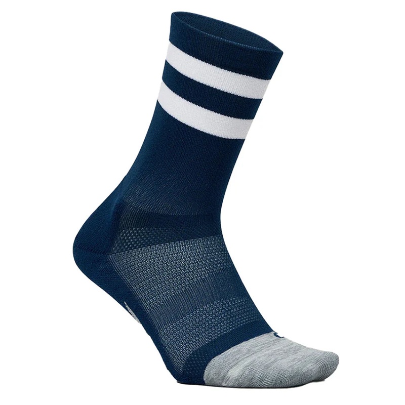 Elite Light Cushion Mini Crew Socks Navy High Top Stripe