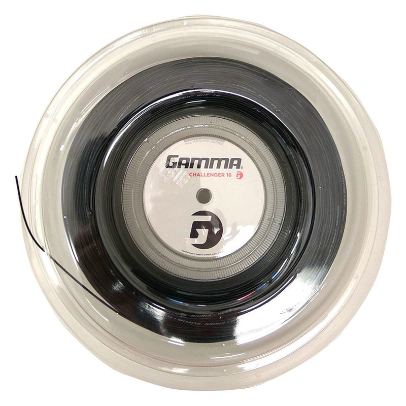 Gamma Challenger Synthetic Gut 17 Tennis String Reel (Black)