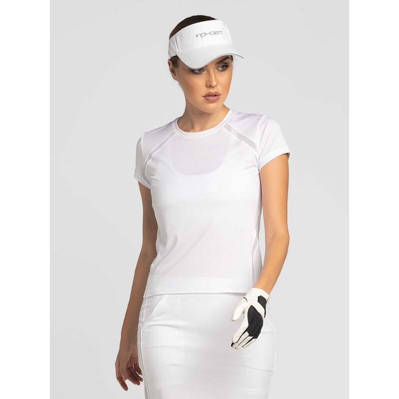 Inphorm Womens Classic Short Sleeve Crew Neck XSmall White