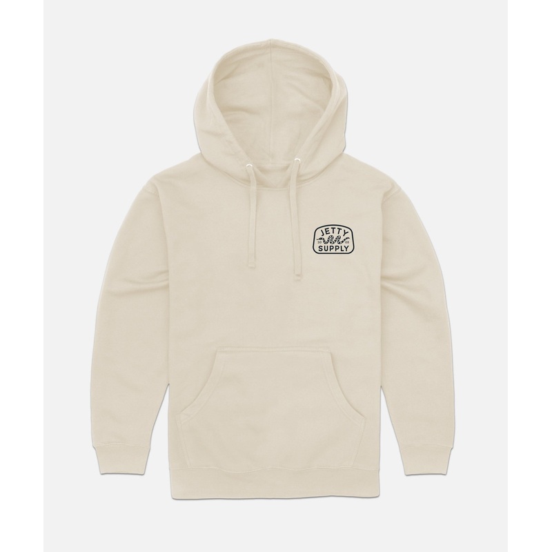Jetty Mens Nautilus Hoodie Bone Small