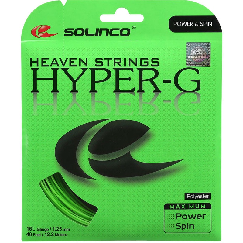 Solinco Hyper-G 16L/1.25 Tennis String (Green) – Cut from Reel