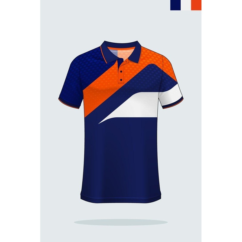 T-Shirts | Collared | Blue-Orange | Women’s Sportswear