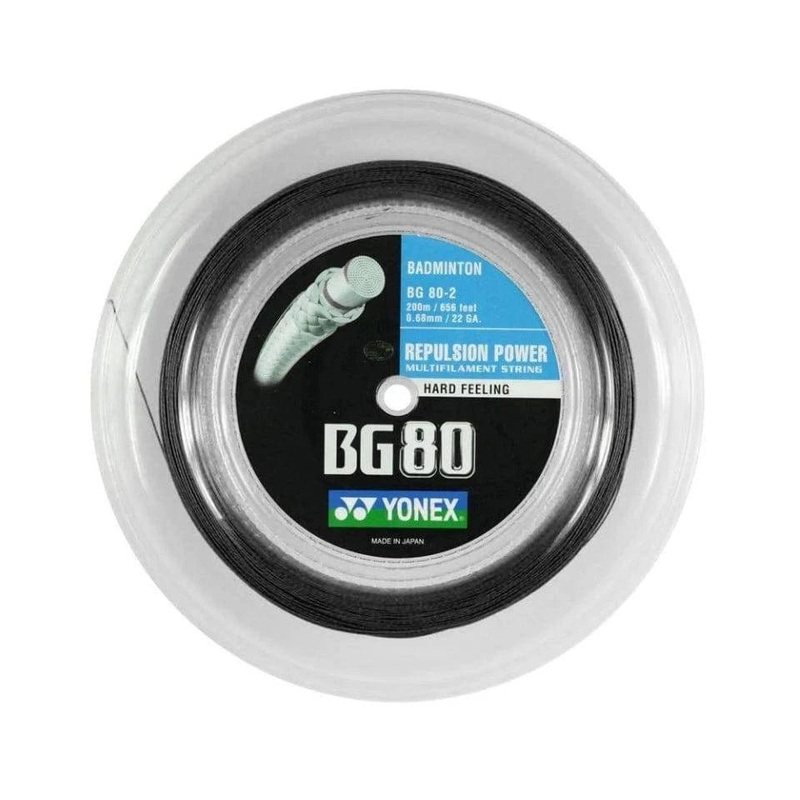 YONEX BG80 Badminton String Coil (200m) Black