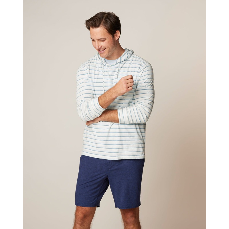 Johnnie-O Men’s Anthony Indigo Striped Hoodie Indigo Small