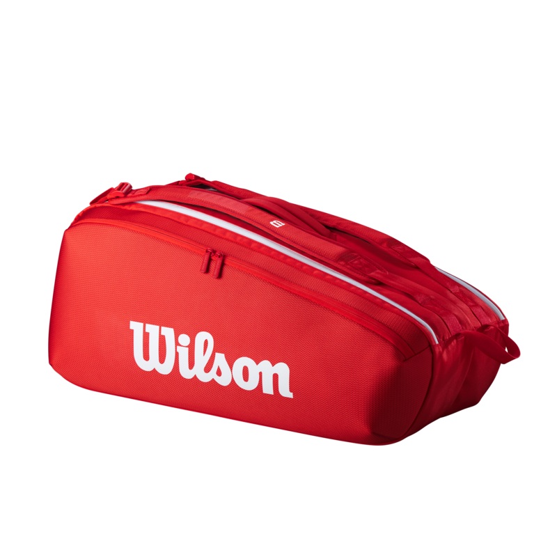 Wilson Super Tour 6Pk Racket Bag WR8036801 RED 6 Rackets