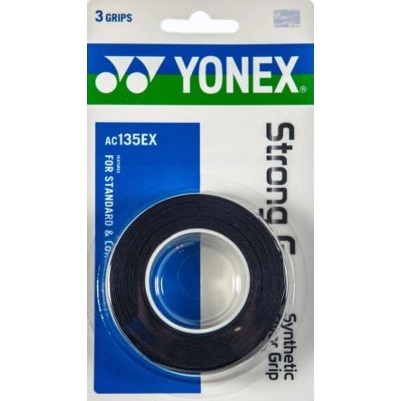 Yonex AC135EX 3-Pack Strong Grap [Black]