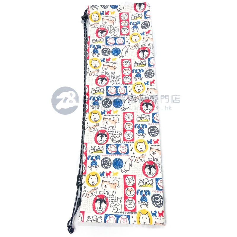 Handmade Water Resistant Racket Case (Red light dog on white 196 Red light dog on white 196
