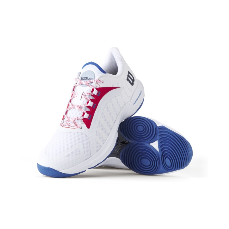 Wilson Hurakn Pro Padel Shoes Men – White/Red WHITE/RED/BLUE UK 12.5