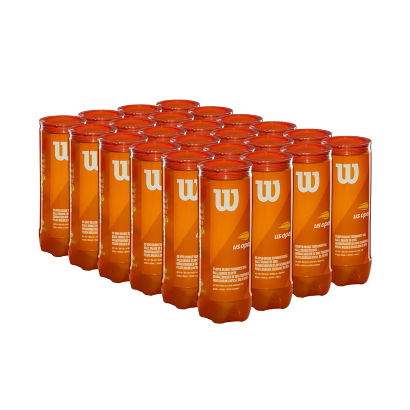 Wilson US Open Tournament 60′ Orange Junior Tennis Balls – 24 Can Case