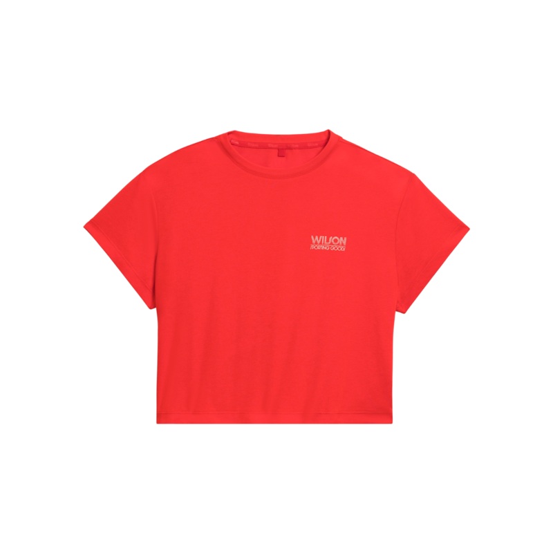 Wilson Harper Crop T-Shirt Women – Red Infrared S
