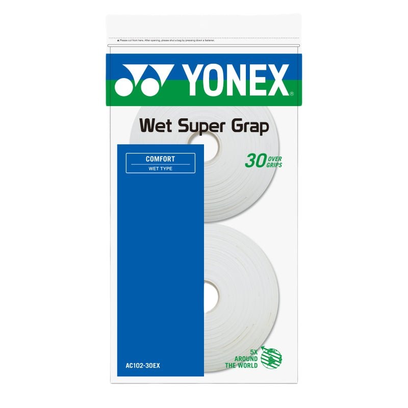 YONEX Wet Super Grip (30 Wraps) AC102EX-30 – Multiple Colors White