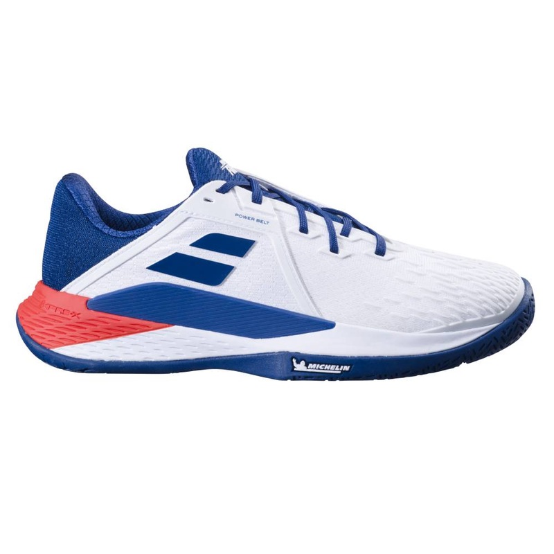 Babolat Propulse Fury 3 AC Men’s Tennis Shoe (White/Blue)