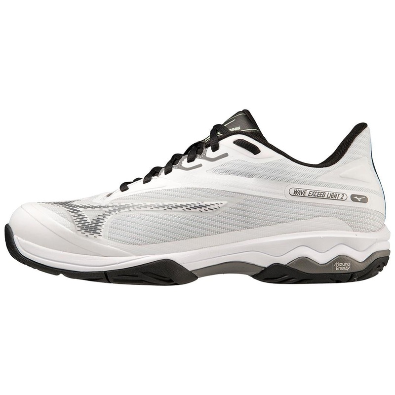 Mizuno Wave Exceed Light 2 AC Mens Court Shoes White/Metallic Grey 10.0