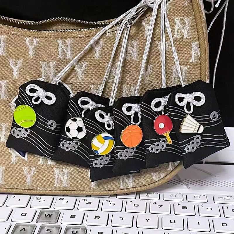 Ball Sports Lucky Omamori Keychain CKEY013 01 Badminton Shuttlecocks
