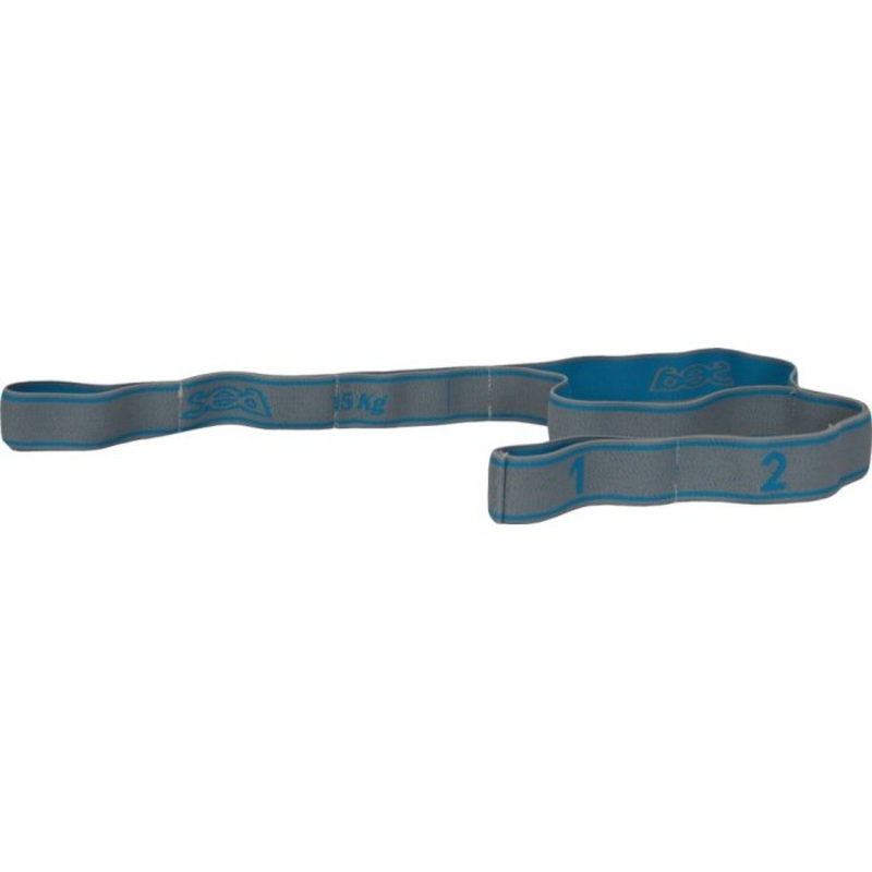 BANDE LASTIQUE FITNESS FORCE 15 GRIS CLAIR/TURQUOISE SEA