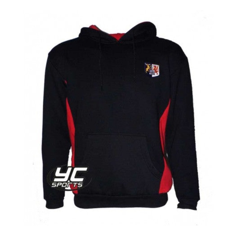 Cantonian High School PE Hoodie New JS 9/10 BLACK/RED