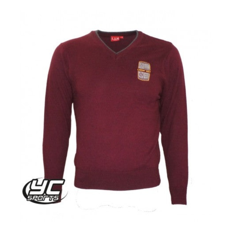 Cardiff West Community High School Jumper (Regular Fit) 7/8 Maroon/Grey