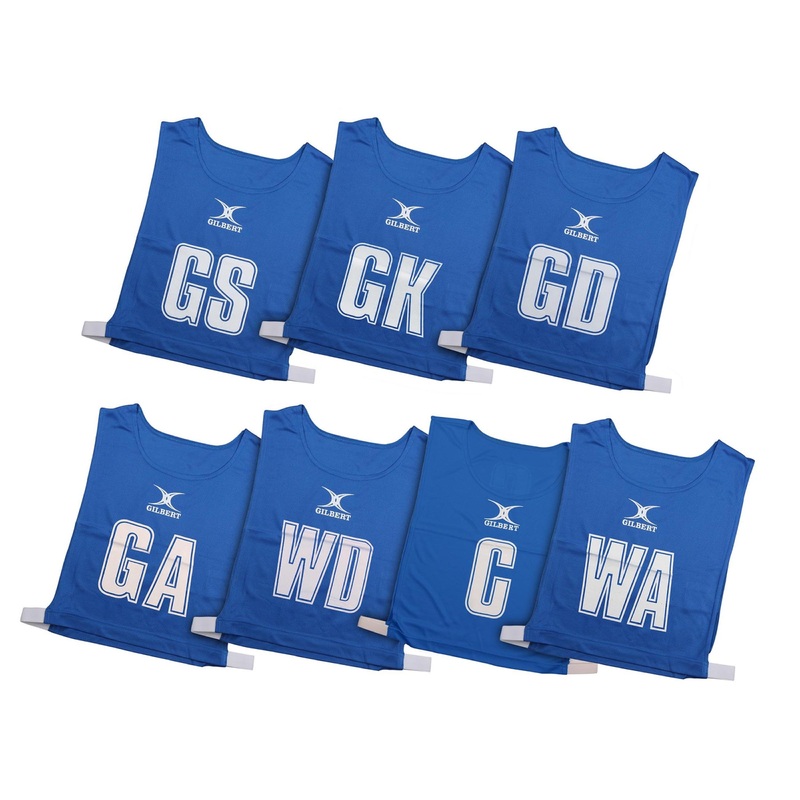 Gilbert Monochrome Netball Bibs White S