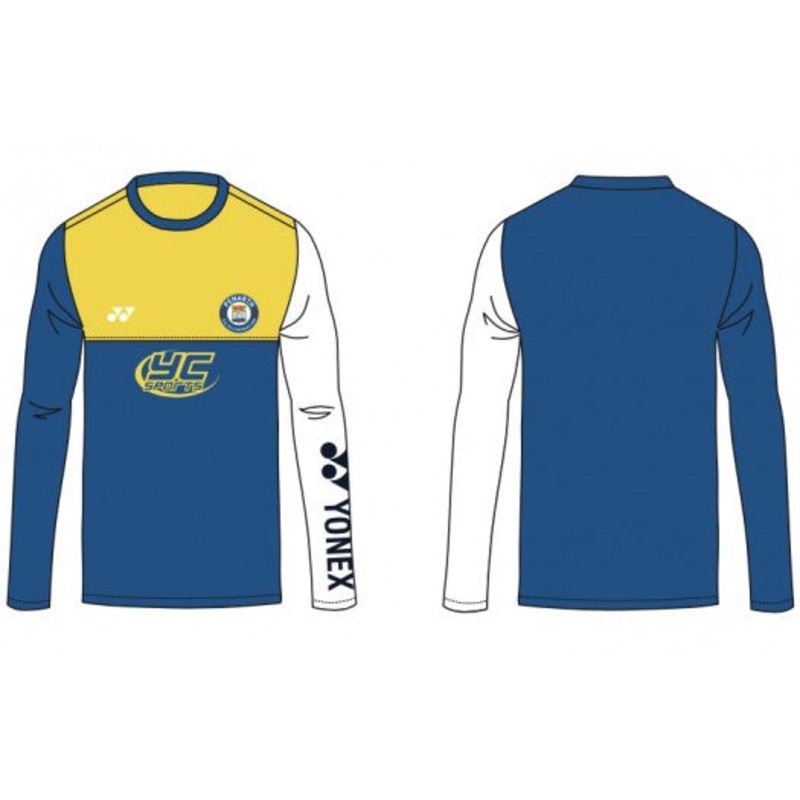 Penarth 100 Anniversary L/S Halfcourt Tshirt Adult XS BLUE/YELLOW