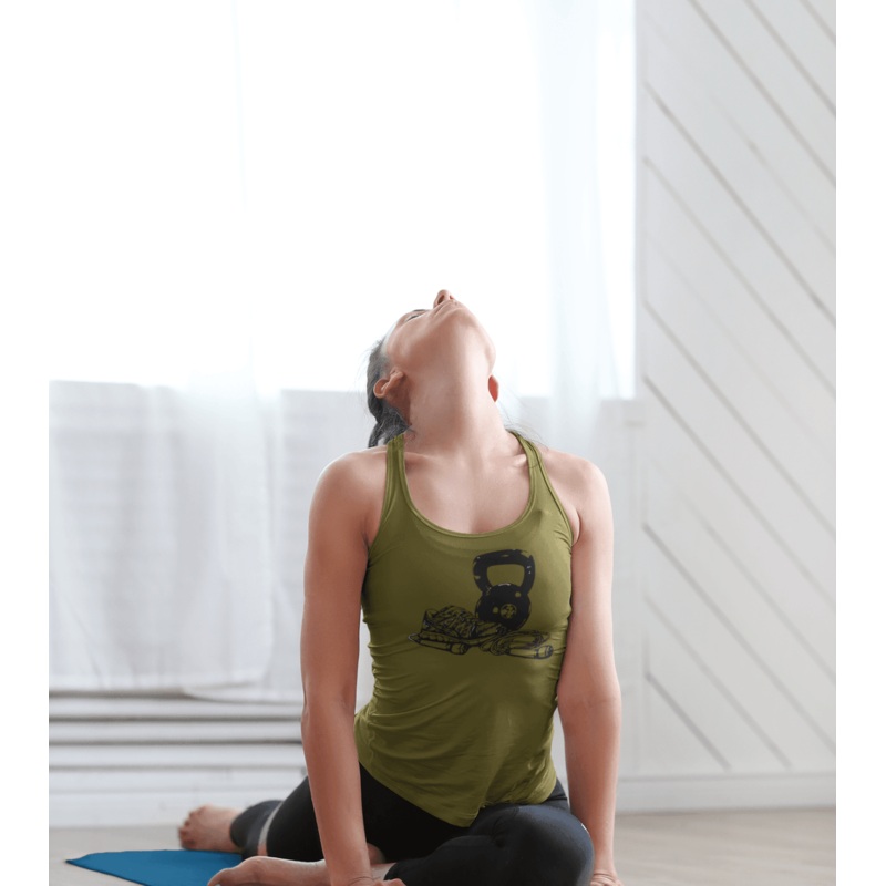 Women’s Gym Tank Top (Olive) Wod Armour | Kibi Sports XS