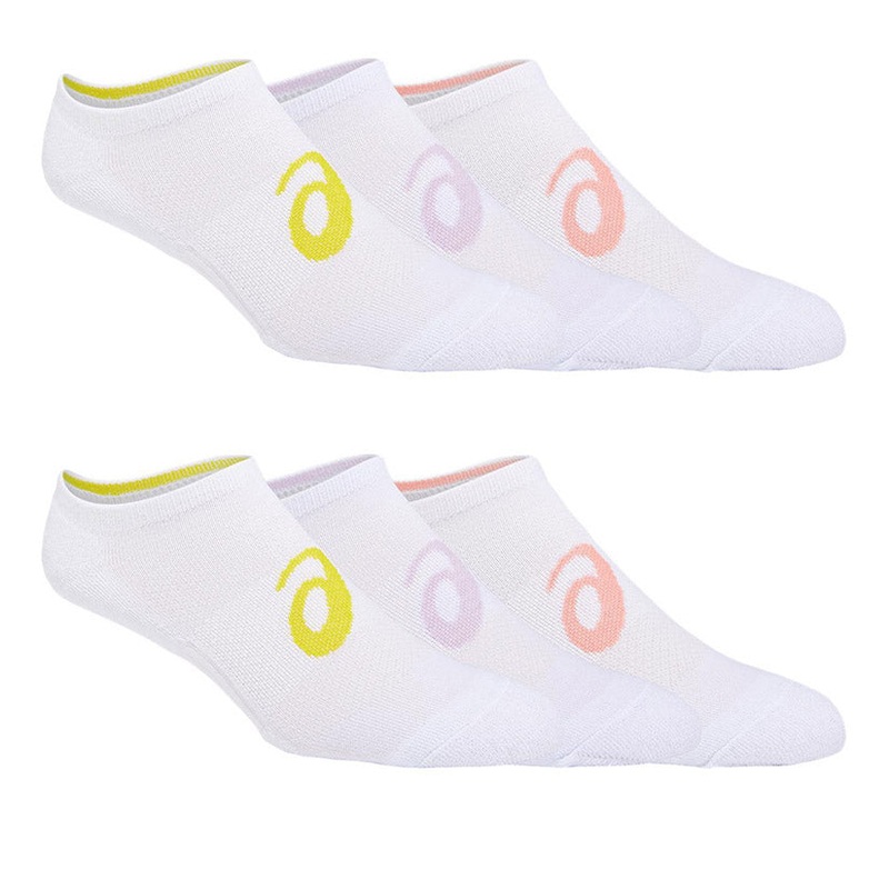 Asics Women’s Invasion No Show Socks 6 Pack (Brilliant White)