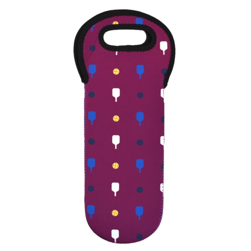 Pickleball Wine Bottle Tote- Pickleball Paddles