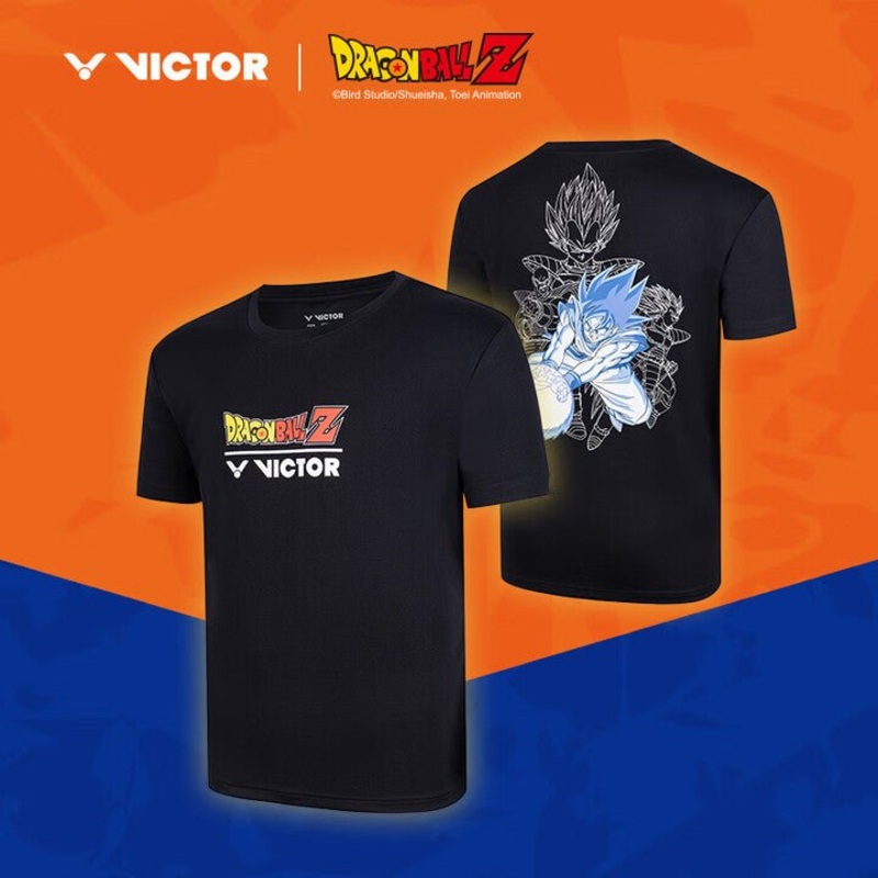 VICTOR x Dragon Ball Z Unisex Knitted T-Shirt – T-502DBZ-C Black ASIA S (165/84A)