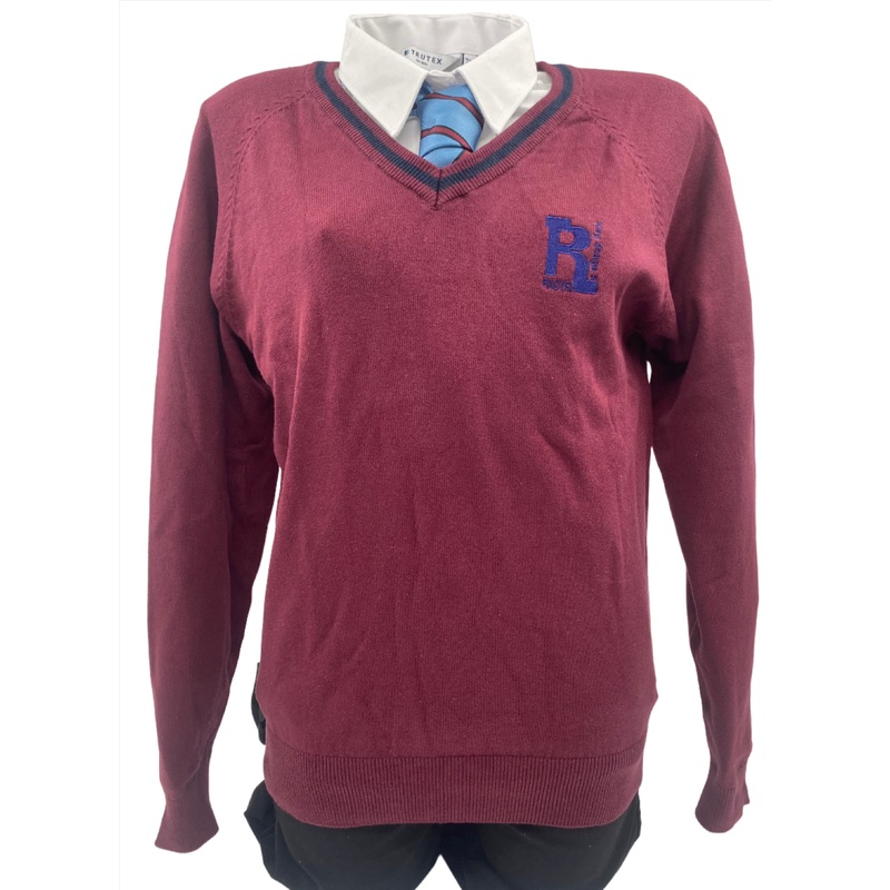 Radyr Comprehensive School Lower School Fitted Jumper 7/8 MAROON