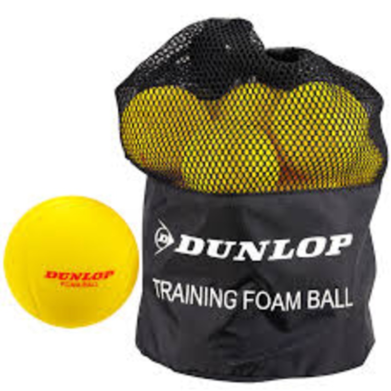 Dunlop Training Foam Ball 12 Pack 603759 YELLOW OS