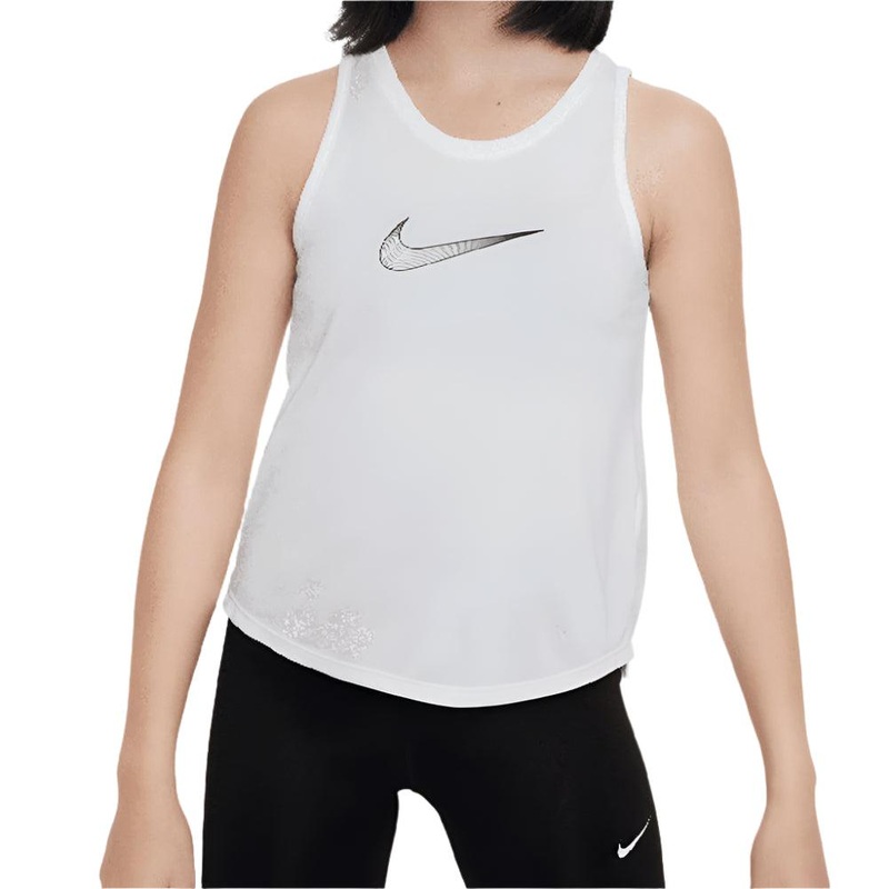 Girls’ Dri-FIT One Training Tank White and Black