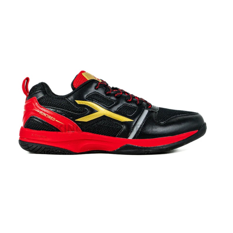 Hundred Blast Badminton Shoes – Black/Red/Gold Black/Red/Gold UK 5.5