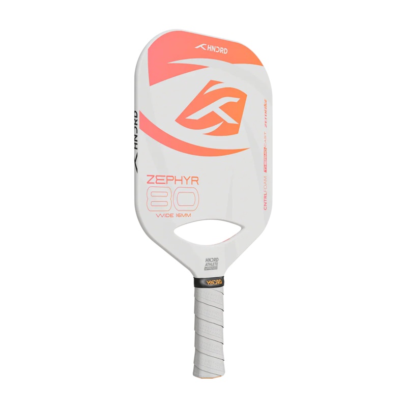 Hundred Zephyr 80 Wide 16mm Pickleball Paddle HPRX-4M170-16-W White/Orange/Red 16mm