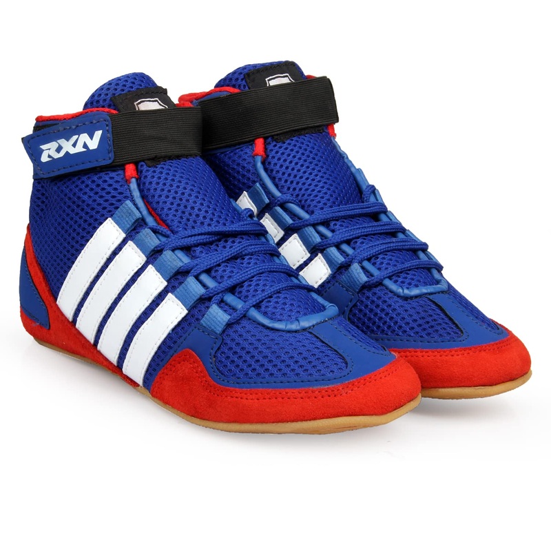 RXN Tap-Out Wrestling/Kabaddi Shoes for Men | Kibi Sports Red/Blue 2