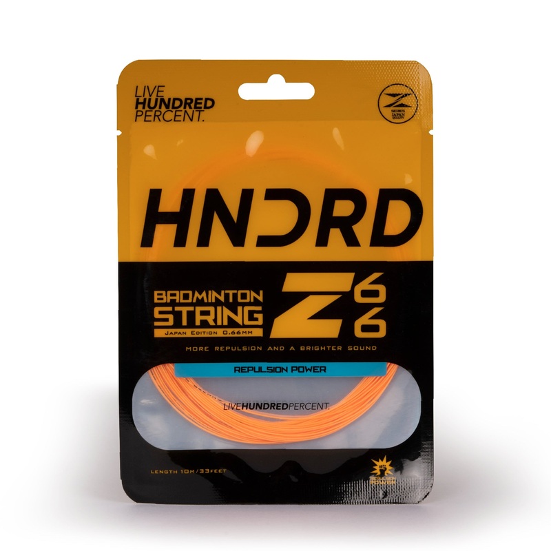 Hundred 66 Z Badminton String HBAA-2M043-5 Popsicle Orange 10m Set