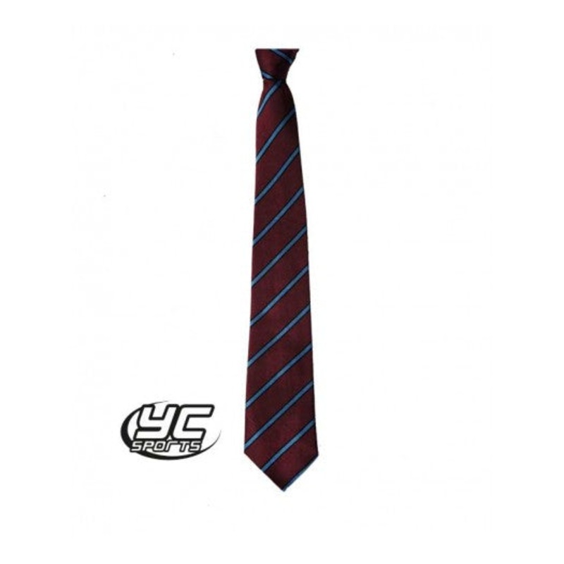 Radyr Comprehensive Sixth Form Tie MAROON/SKY 52 MAROON/SKY