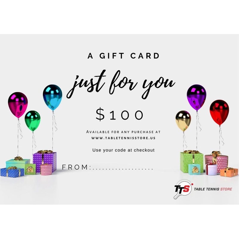 TableTennisStore – Gift Certificate