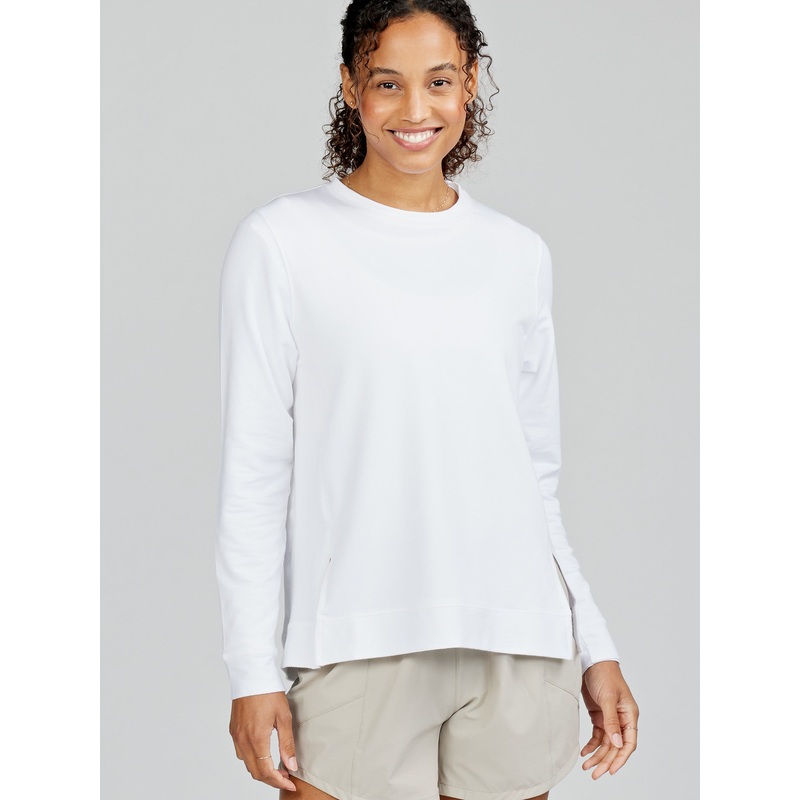 Tasc Women’s Riverwalk Sweatshirt 2.0 White XSmall