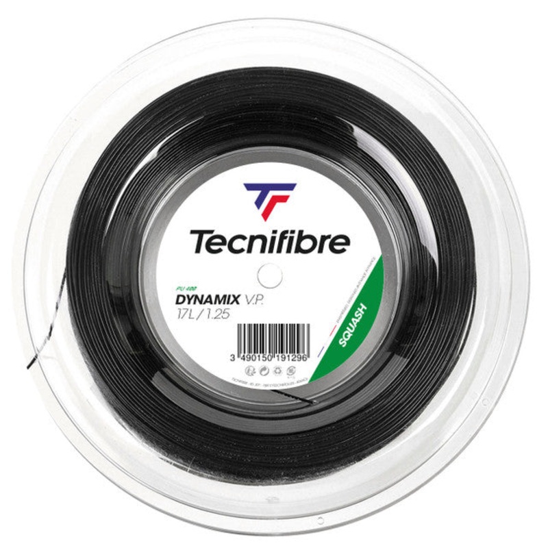 TecniFibre Dynamix VP 16L Squash String 200m Reel / 1.30mm BLACK