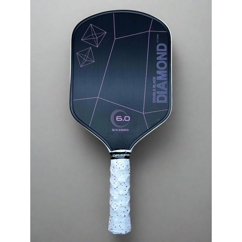 Custom Six Zero Double Black Diamond 16mm Pickleball Paddle – Hesacore Grip – Sakura
