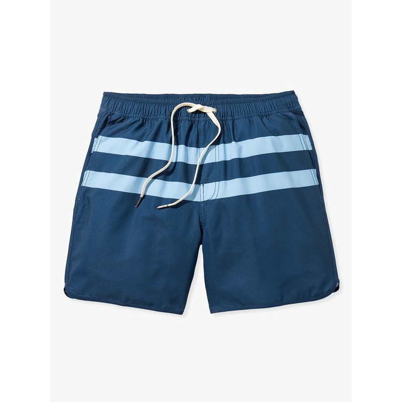 Fair Harbor Men’s The Anchor Trunk Light Blue Stripe Small 6″