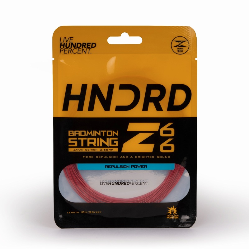 Hundred 66 Z Badminton String HBAA-2M043-6 Formula 1 Red 10m Set