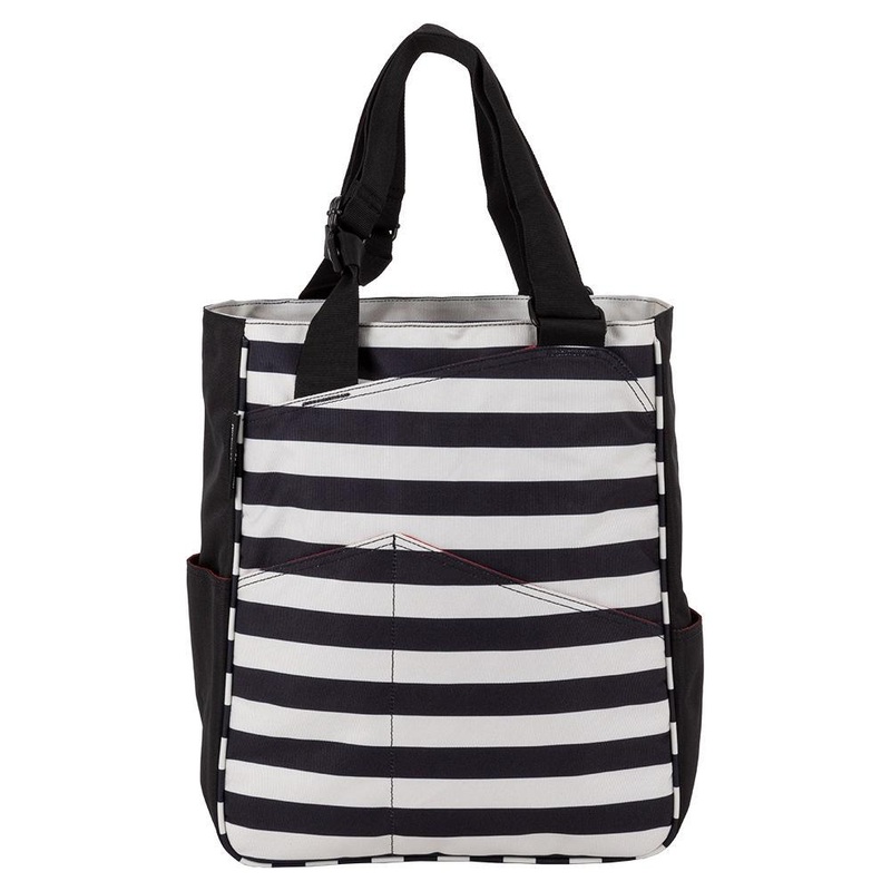 Women’s Tennis Tote Stripes Black and Coconut
