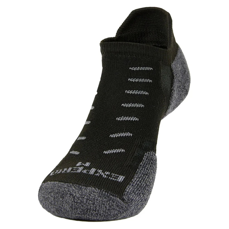 Experia TECHFIT Light Cushion No Show Tab Multisport Socks Black Solid