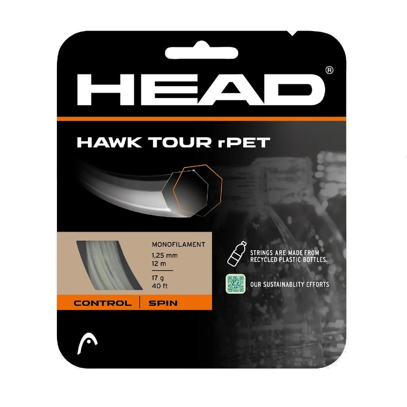Head Hawk Tour rPet 17/1.25 Tennis String Natural