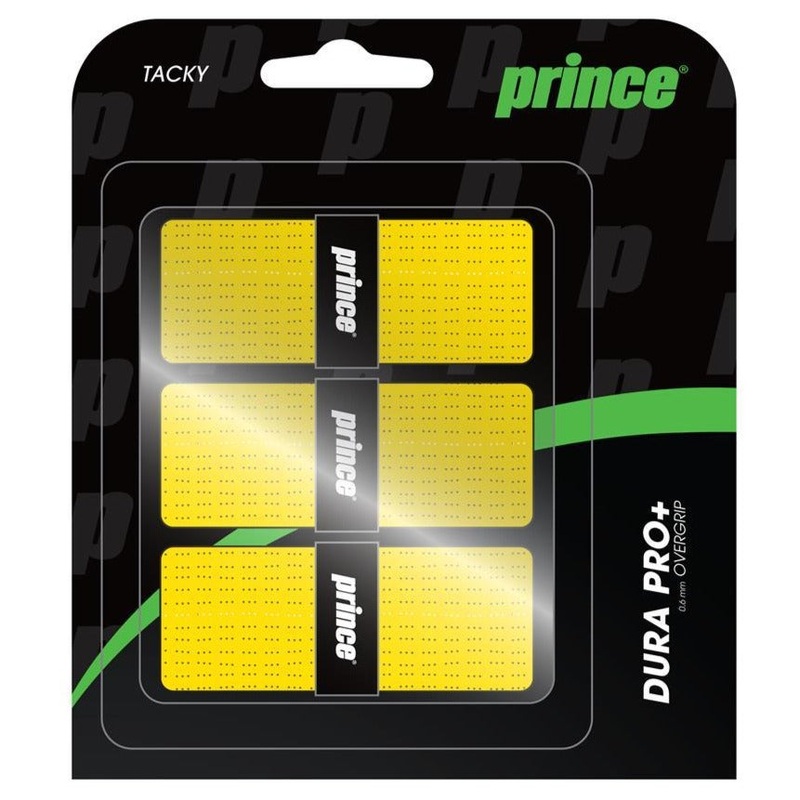 Prince Dura Pro+ Overgrip 3 Pack (Yellow)