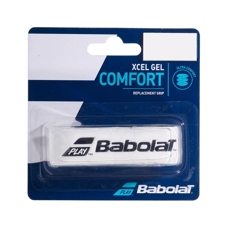 Babolat Xcel Gel Comfort Tennis Grips (Single) White White Single