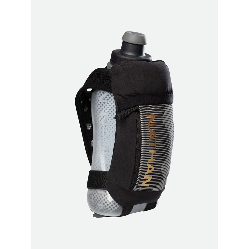 Nathan QuickSqueeze 12oz Insulated Handheld Black/Gold