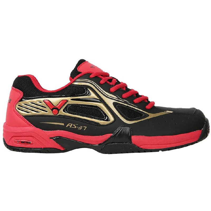 Victor AS-37 Men’s Indoor Court Shoe (Black/Red)